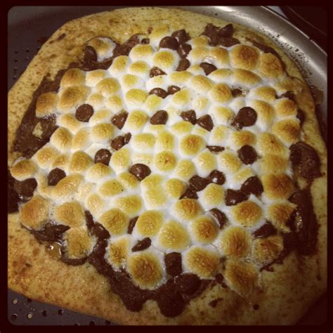 Chocolate Marshmallow Nutella Pizza | Dessert recipes, Nutella pizza, Desserts