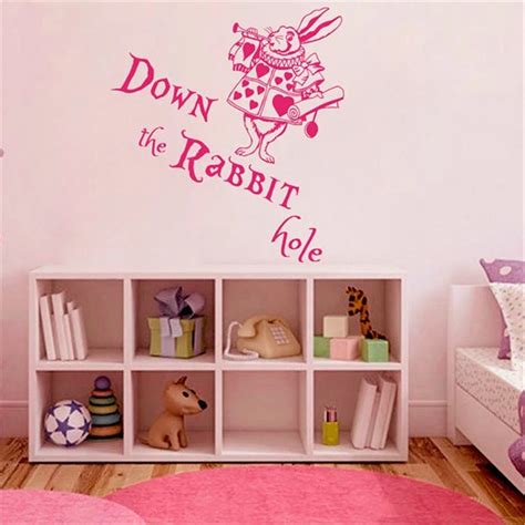 Wall Decals Down the Rabbit Hole Alice Wall Sticker Alice in Wonderland ...