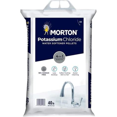 Morton Salt 40 lbs. Water Softener Salt Pellets Morton Potassium Chloride 1498 - The Home Depot