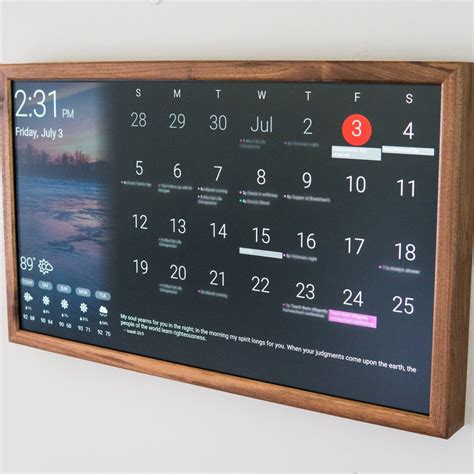 Digital Family Calendar Display