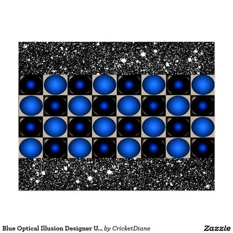 Blue Optical Illusion Designer Unusual Modern Art Postcard | Optical illusions, Illusions, Postcard