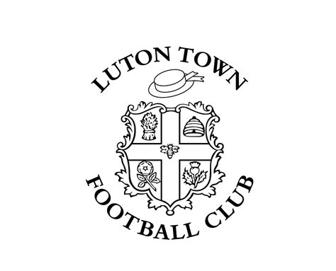 Luton Town Club Logo Symbol Black Premier League Football Abstract Design Vector Illustration ...