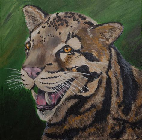 Clouded Leopard Painting by The Tree and Apple Art - Fine Art America