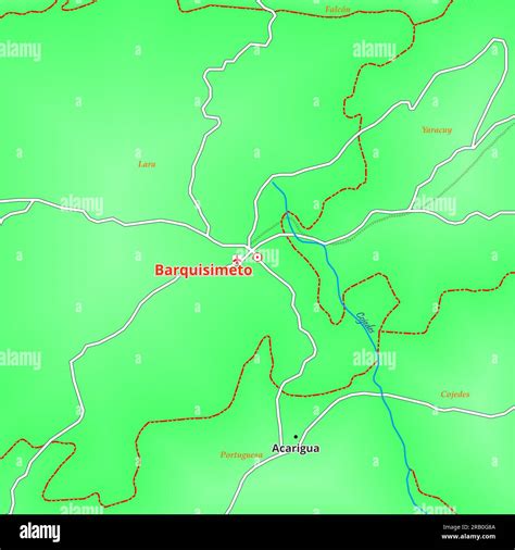 Map of Barquisimeto City in Venezuela Stock Photo - Alamy