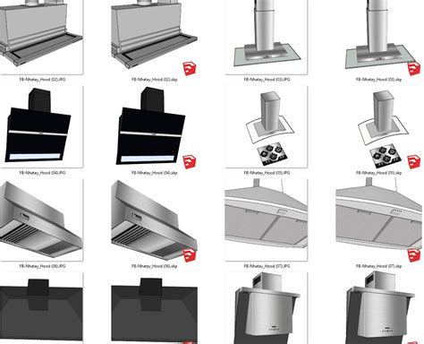 5856. Free Sketchup Chimney Hood Model Download (3) - Sketchup Models For Free Download