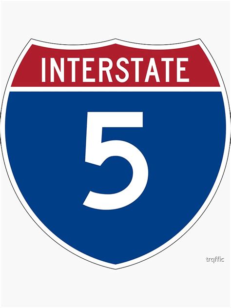 "Interstate 5 freeway sign" Sticker for Sale by trqffic | Redbubble