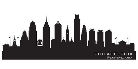 Philadelphia Pennsylvania City Skyline Silhouette Stock Illustration - Download Image Now - iStock