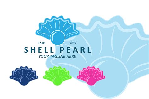 Shell Logo Background Set Design Graphic by AR Graphic · Creative Fabrica