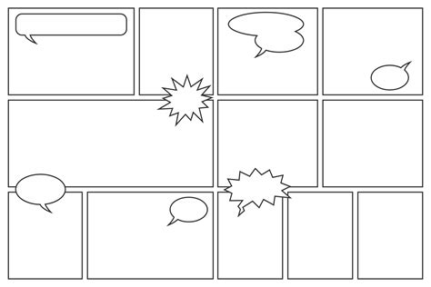 Comic Book Panels - 10 Free PDF Printables | Printablee