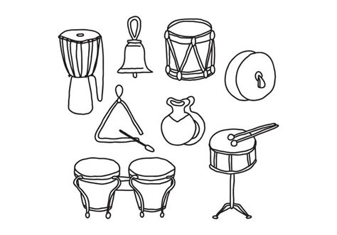 Instrumentos de percussão Doodles - Download Vetores Gratis, Desenhos de Vetor, Modelos e Clipart