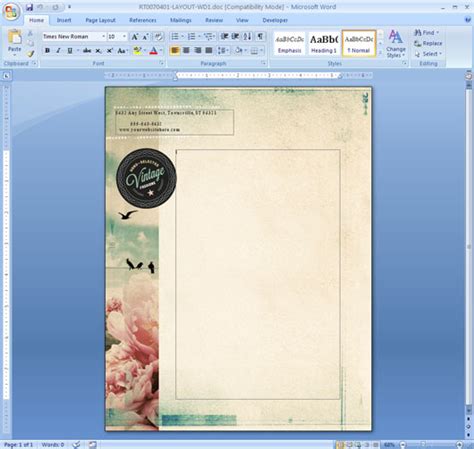 How to Repeat a Logo and Address on Each Page of Your Letterhead in Microsoft Word ...