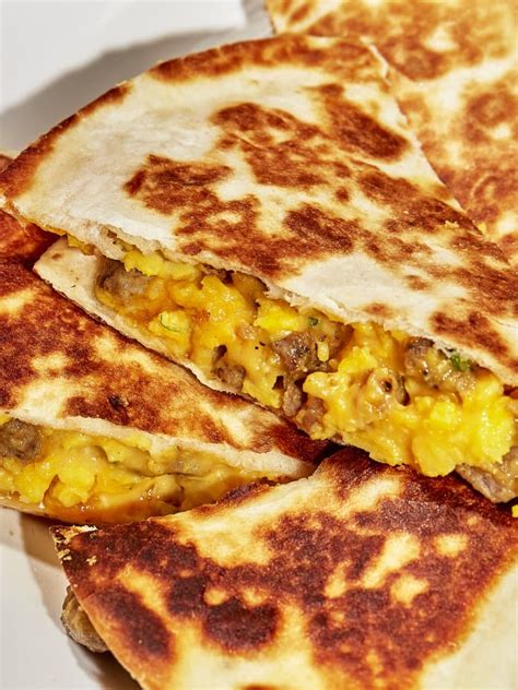 Sausage And Soft Scramble Breakfast Quesadilla Recipe