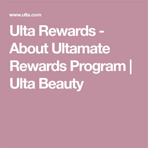 Ulta Rewards - About Ultamate Rewards Program | Ulta Beauty | Ulta ...