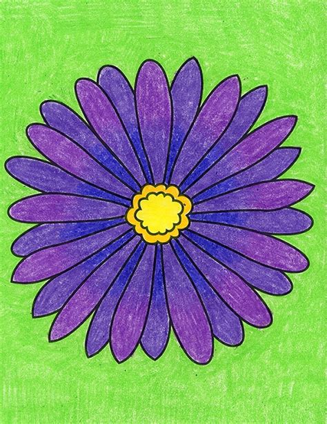 How to Draw a Flower and Flower Coloring Page