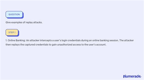 SOLVED:Give examples of replay attacks.