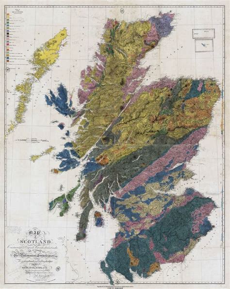 John MacCulloch's Geological Map of Scotland 1836 [850 × 1068 ...