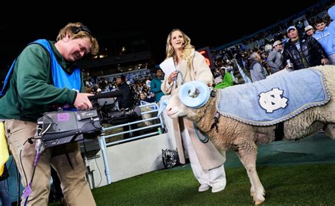 On game day vs. Duke, a UNC fanatic tagged along with Rameses, the Tar Heels' live mascot | WUNC