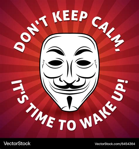 Anonymous mask poster hacker Royalty Free Vector Image