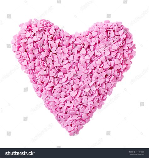 Pink Candy Hearts On A White Background Stock Photo 117454588 : Shutterstock