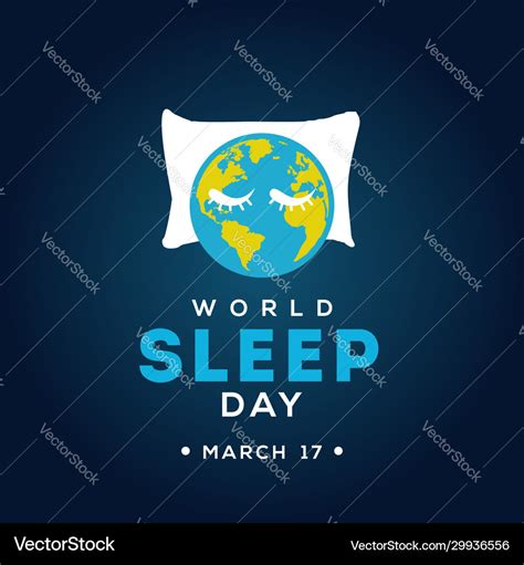 World sleep day design for banner or background Vector Image