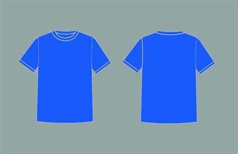 Blue T Shirt Template Front And Back