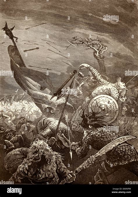 Illustration Of Death Of King Harold At The Battle Of Hastings By Stock Photo, Royalty Free ...