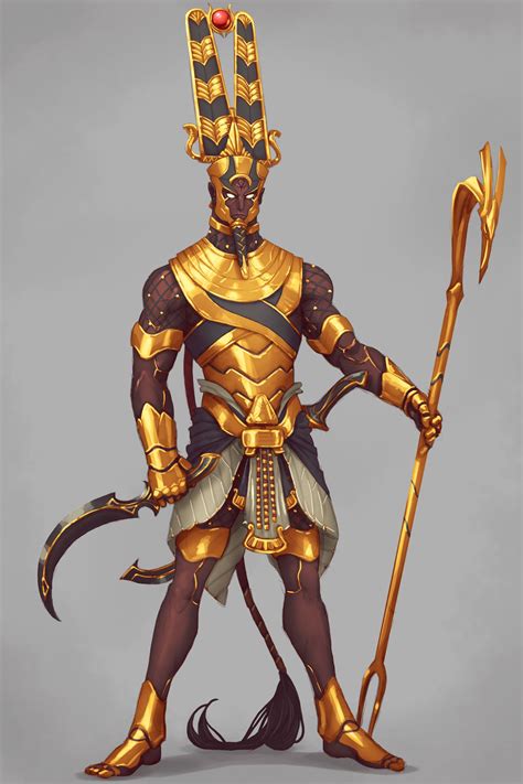 ArtStation - Character Concept Art: Amun, egyptian god, Guillem Daudén | Egypt concept art ...