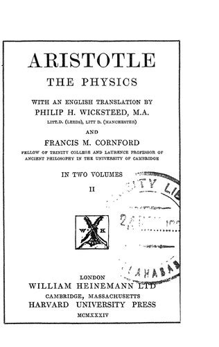 Aristotle, the Physics by Aristotle | Open Library