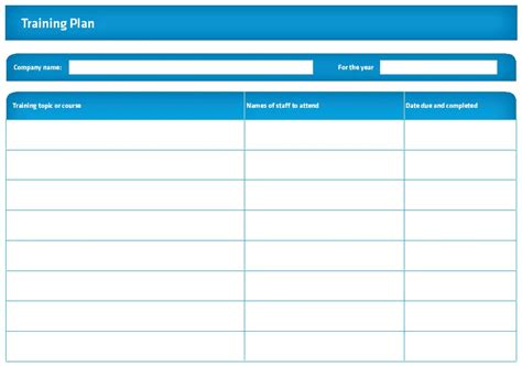 Employee Training Plan Template Free Download [Word, PDF] - Excel Templates