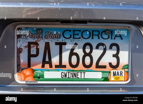 Georgia License Plate, USA Stock Photo - Alamy