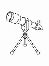 Telescope coloring pages sketch template