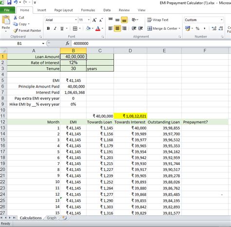 EMI Calculator Excel sheet with Prepayment option - NSK MULTISERVICES