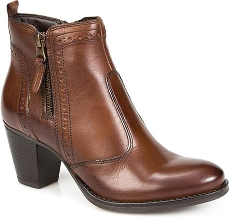 Bellissimo Leather Ankle Boot 305 998 - Tan Size 12 (45): Amazon.co.uk ...