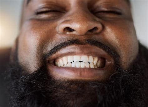 Premium Photo | Black man face and smile with teeth for dental care or hygiene against a studio ...