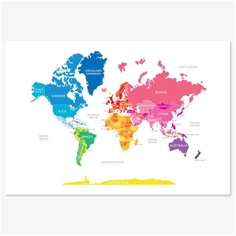 Colorful World Map Kids