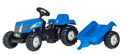 Rolly Toys - Rollykid New Holland T 7040 Med Släp - Litenleker.se