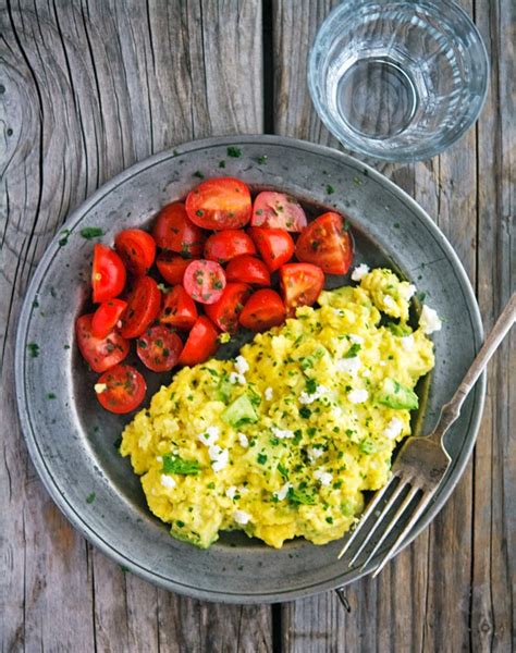 The Iron You: Fluffy Scrambled Eggs with Avocado and Feta