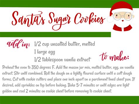 Printable Sugar Cookie Recipe