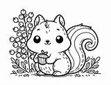 Free Squirrel Coloring Pages For Kids sketch template