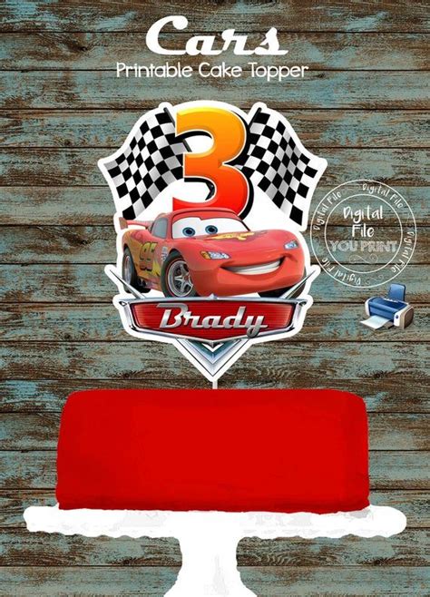 Lightning Mcqueen Car Cake Topper - Peter Brown Bruidstaart