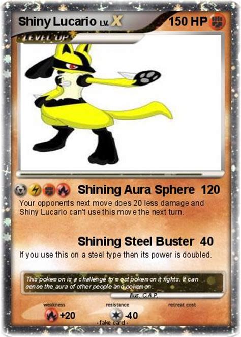 Pokémon Shiny Lucario 26 26 - Shining Aura Sphere - My Pokemon Card