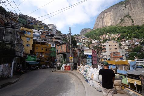 Wide Street Viewin Rocinha Favela in Rio