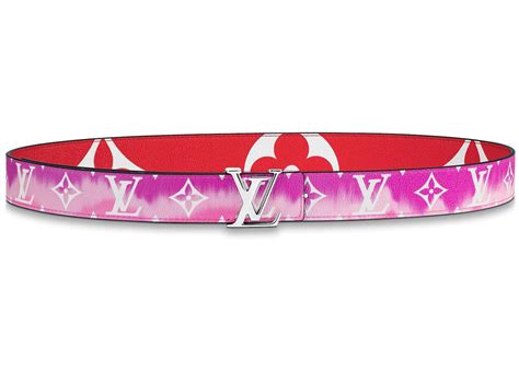 Louis Vuitton LV Iconic Reversible Belt 30MM Red in Canvas with Silver ...