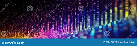 Purple Blue Yellow Matrix Numbers Style Background. Generative AI Stock Illustration ...