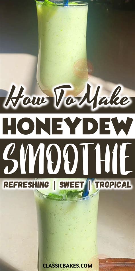 Looking for a delicious and refreshing smoothie recipe? Try this Honeydew Smoothie, made with 4 ...