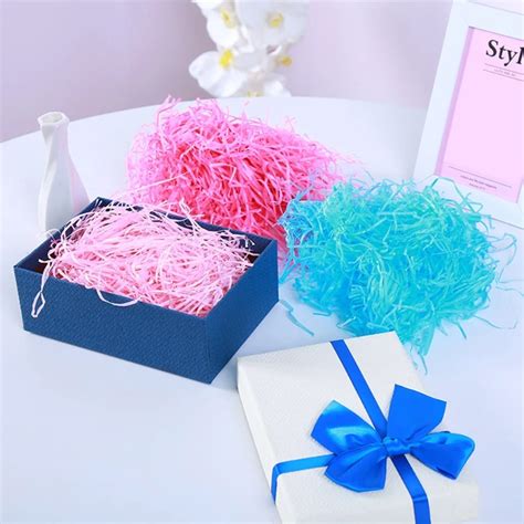 DIY Paper Raffia Shredded Crinkle Paper Confetti Gift Box Filling Material Decor-in Party DIY ...