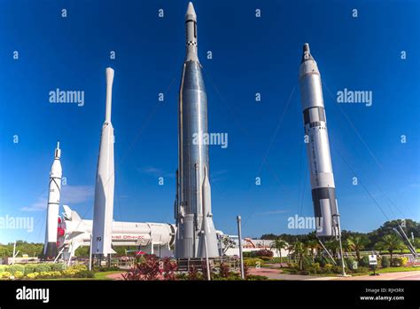 Rocket Garden at Cape Canaveral Stock Photo - Alamy