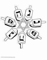 Dreidel Printable Coloring Sheet sketch template