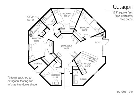 Floor Plan: DL-4303 | Monolithic Dome Institute