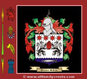 McKeown family crest and meaning of the coat of arms for the surname McKeown, McKeown name origin